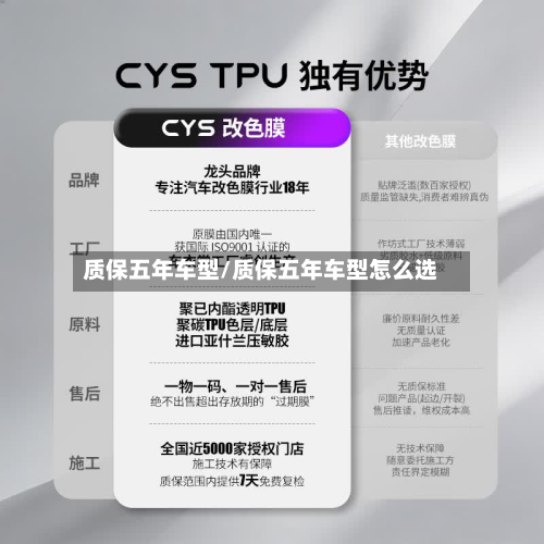 质保五年车型/质保五年车型怎么选