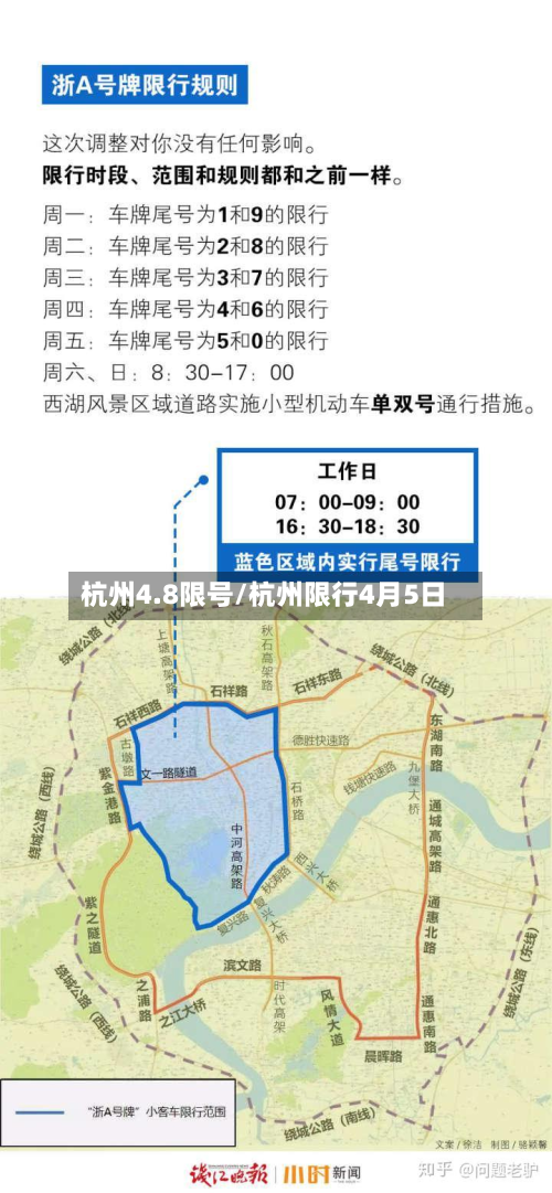 杭州4.8限号/杭州限行4月5日